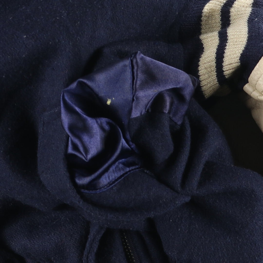 LIMITED Collared Leather Sleeve Wool Stadium Jacket Award Jacket Varsity Jacket Women's XL /eaa406982