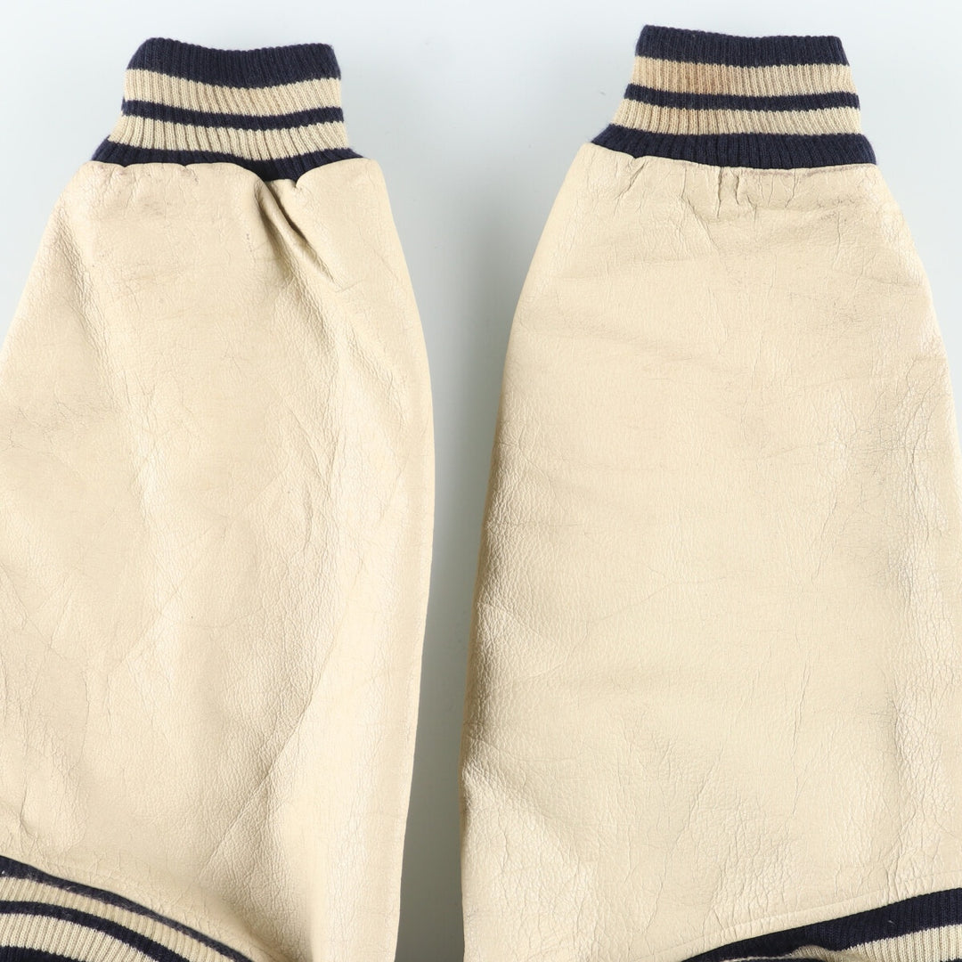 LIMITED Collared Leather Sleeve Wool Stadium Jacket Award Jacket Varsity Jacket Women's XL /eaa406982