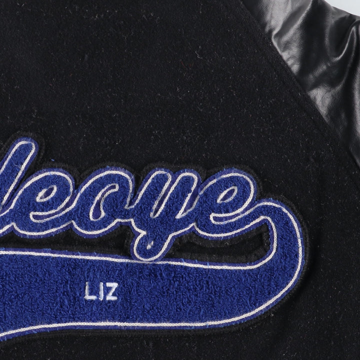 MAVERICK Leather Sleeve Wool Varsity Jacket Award Jacket Varsity Jacket Men's M /eaa406992