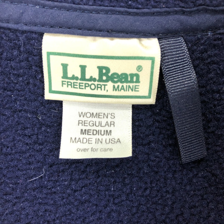 70s~80'S LLBean Half Zip Fleece Pullover Made in USA Women's M Vintage /eaa407012