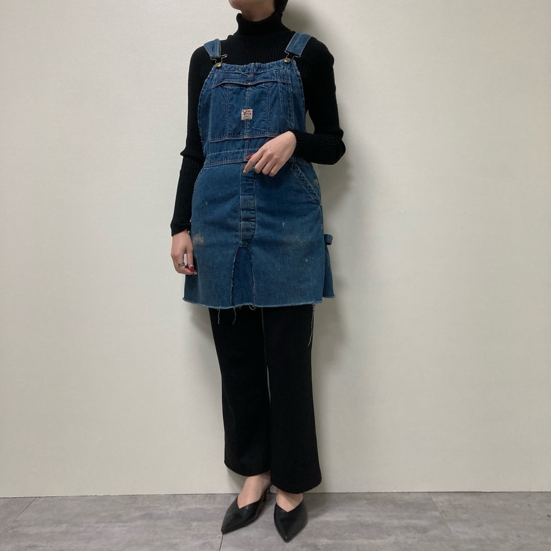 1940'S BIG BUCK Remake Denim Jumper Skirt Made in USA Women's M Vintage /eaa407127