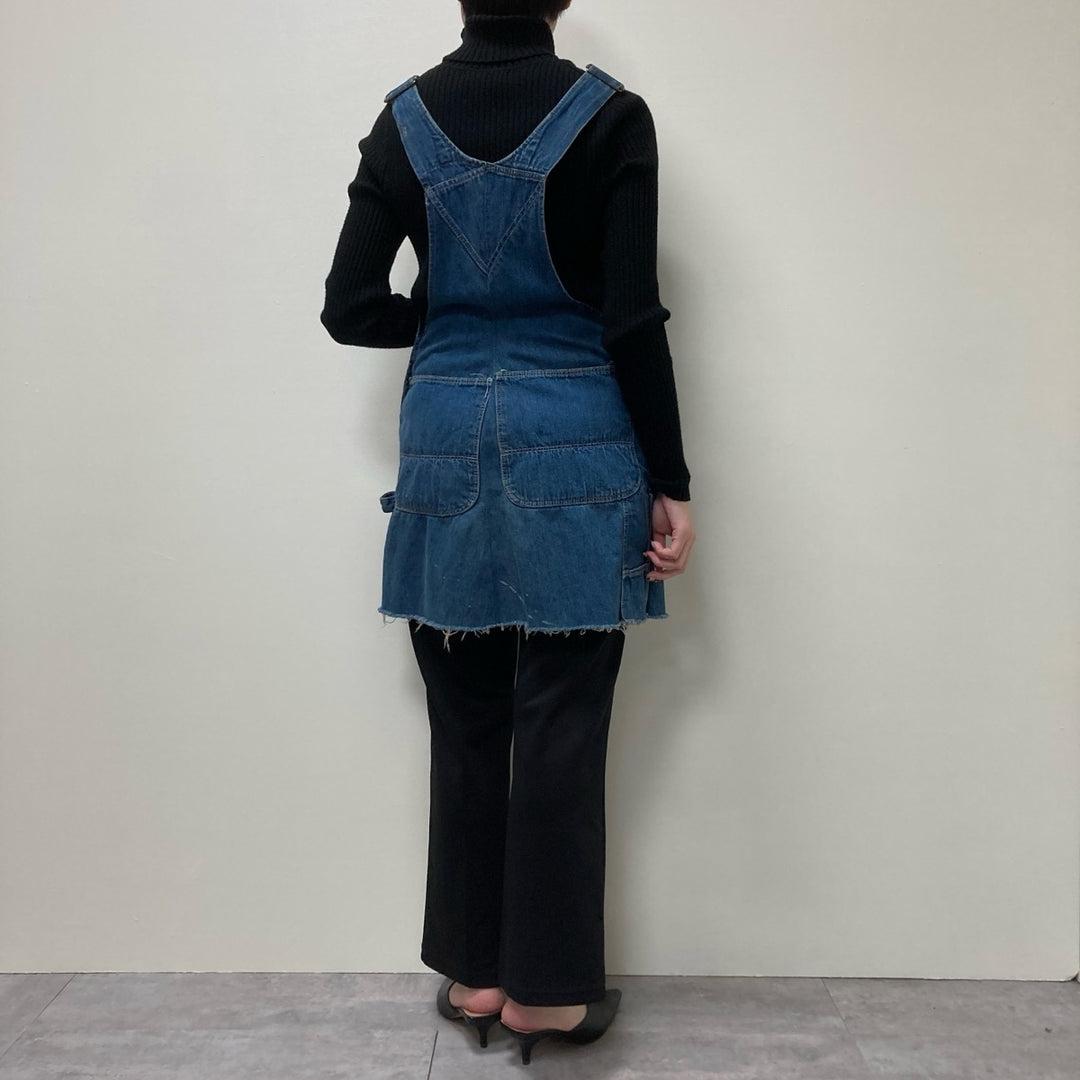 1940'S BIG BUCK Remake Denim Jumper Skirt Made in USA Women's M Vintage /eaa407127