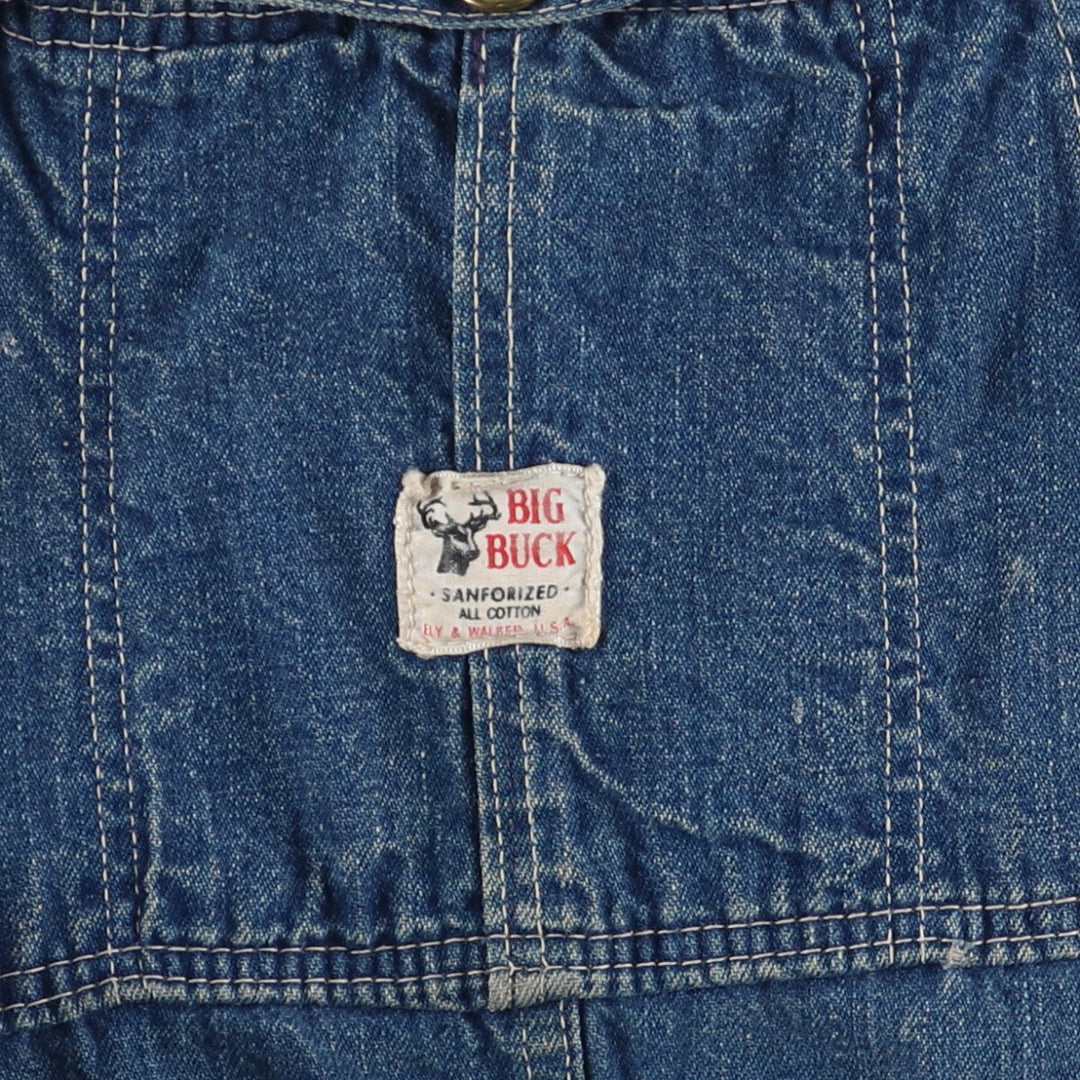 1940'S BIG BUCK Remake Denim Jumper Skirt Made in USA Women's M Vintage /eaa407127