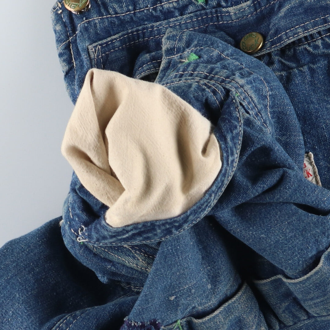 1940'S BIG BUCK Remake Denim Jumper Skirt Made in USA Women's M Vintage /eaa407127