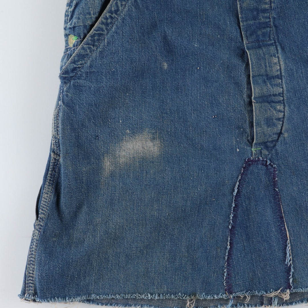1940'S BIG BUCK Remake Denim Jumper Skirt Made in USA Women's M Vintage /eaa407127