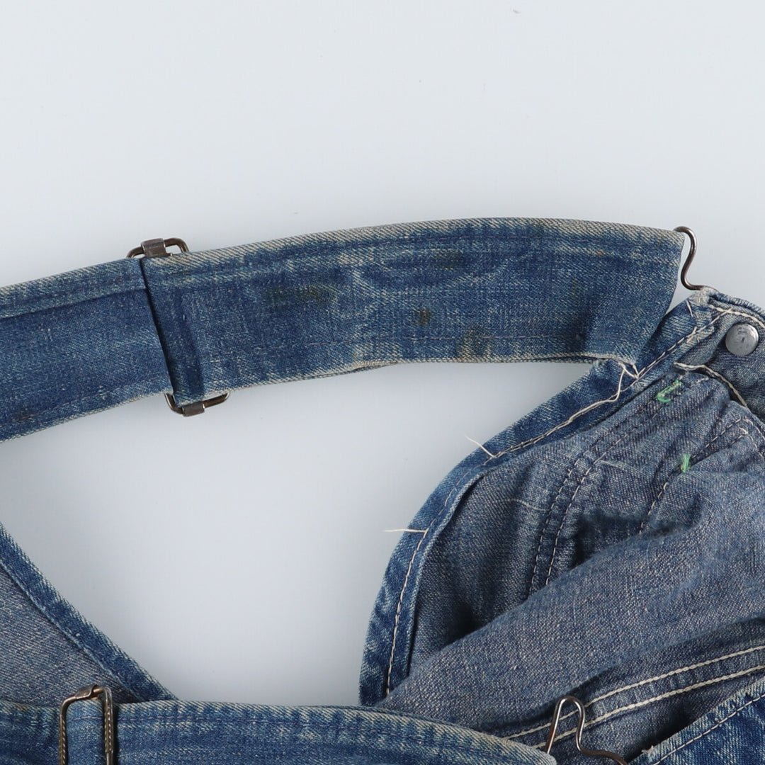 1940'S BIG BUCK Remake Denim Jumper Skirt Made in USA Women's M Vintage /eaa407127