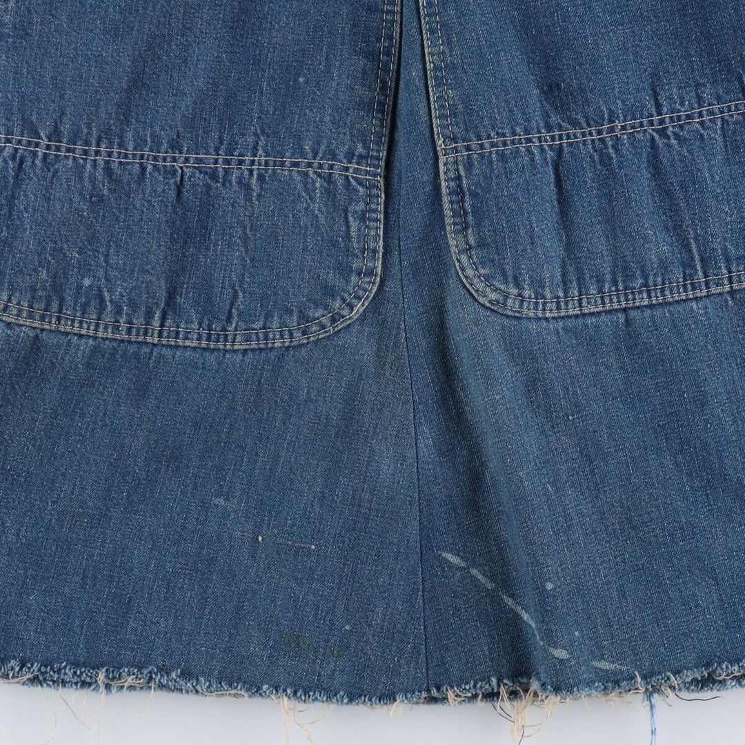 1940'S BIG BUCK Remake Denim Jumper Skirt Made in USA Women's M Vintage /eaa407127