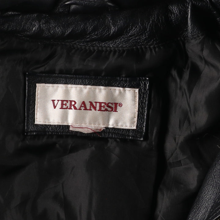 VERANESI Leather Coat Men's XXL /eaa407187