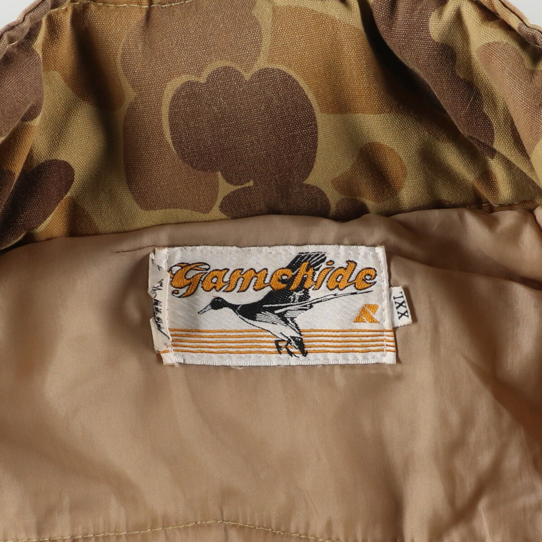 70s~80'S Gamehide Padded Camouflage Pattern Duck Hunter Camo Duck Hunting Jacket Men's XXL Vintage /eaa407259