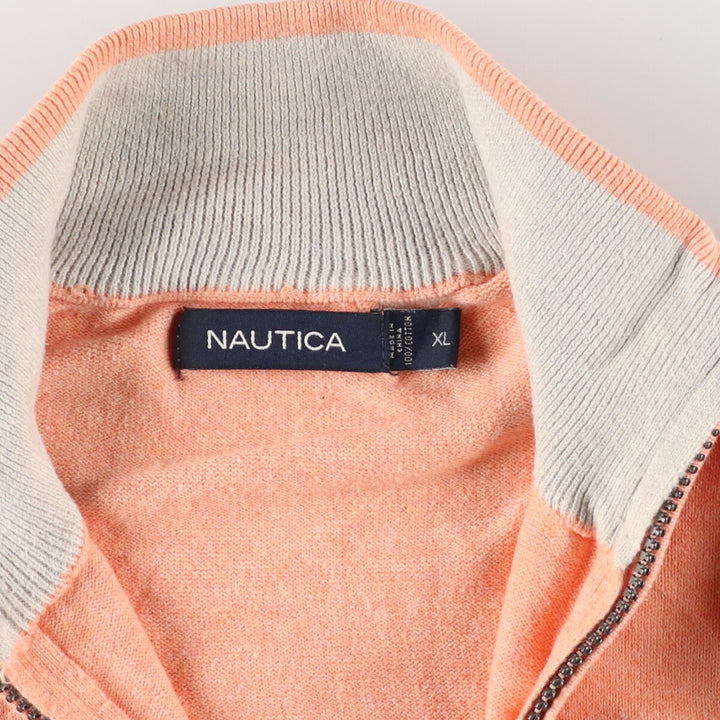 NAUTICA Cotton Knit Half Zip Sweater Men's XL /eaa407359