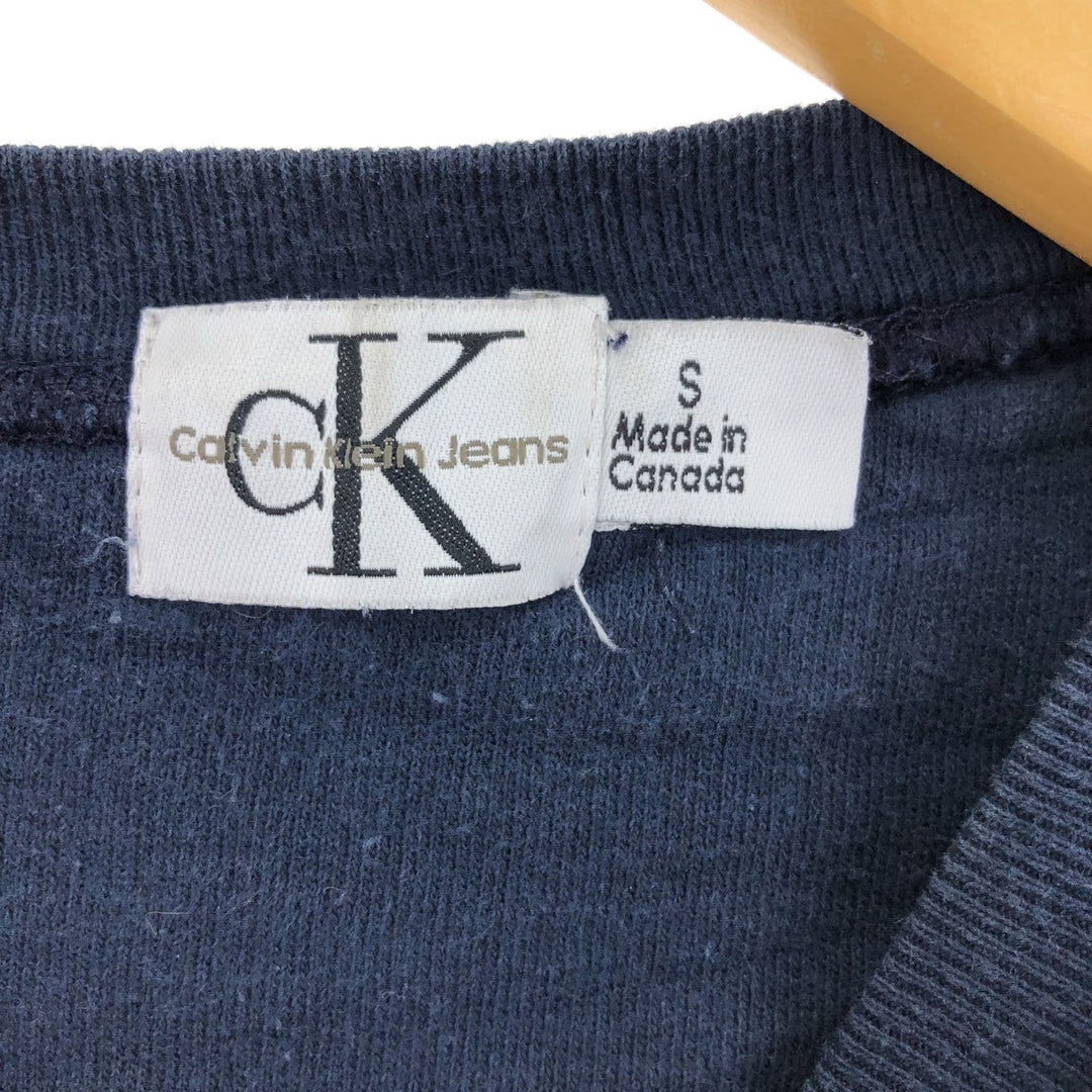 90'S Calvin Klein JEANS Logo Sweatshirt Made in Canada Men's S Vintage /eaa407453