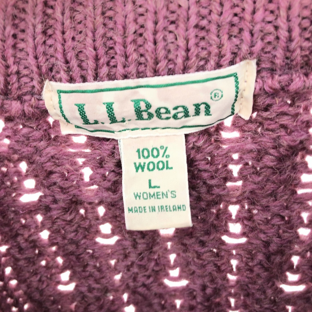 80'S LLBean Fisherman Aran Knit Sweater Women's L Vintage /eaa407463