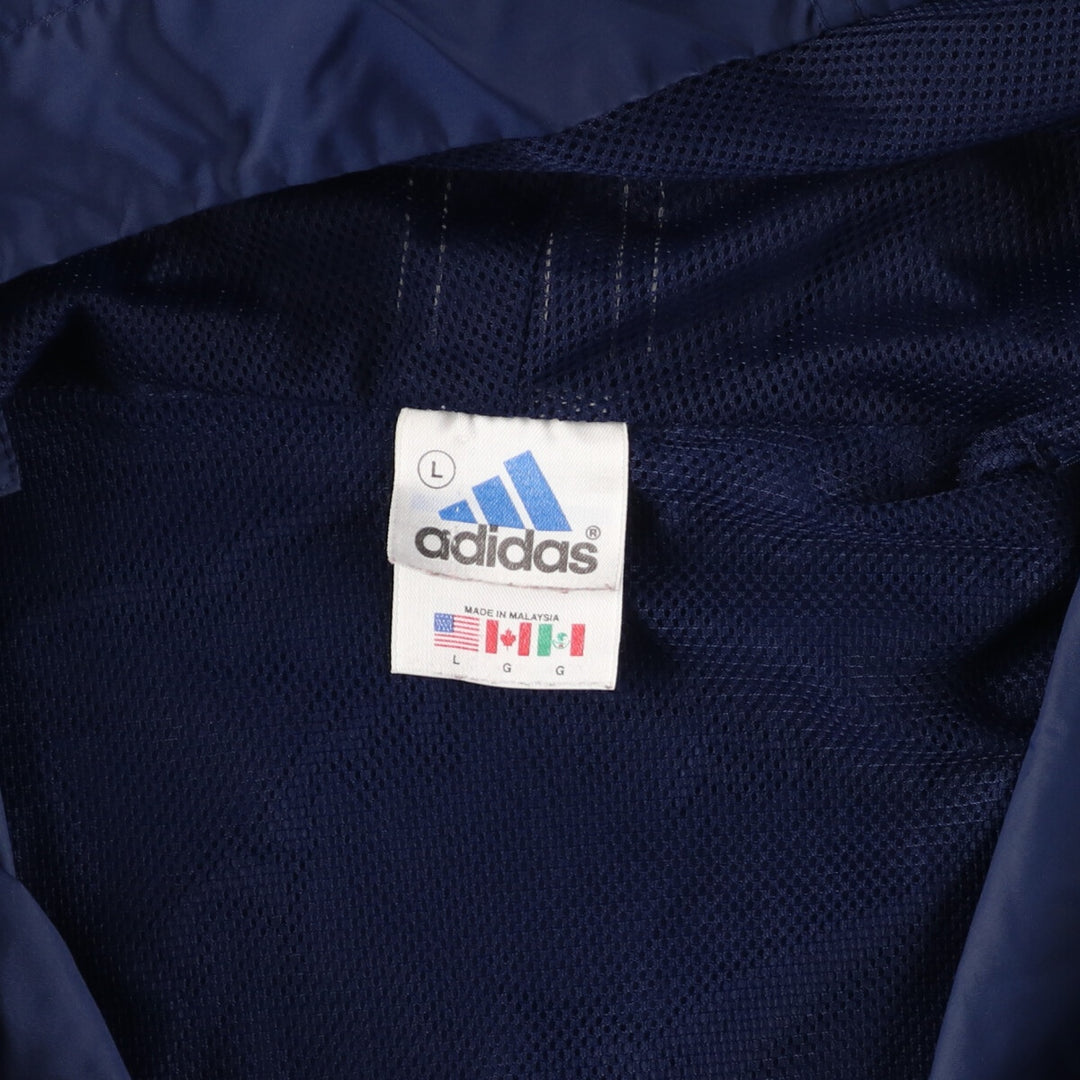 90'S Adidas Back Logo Nylon Hoodie Men's M Vintage / eaa407545