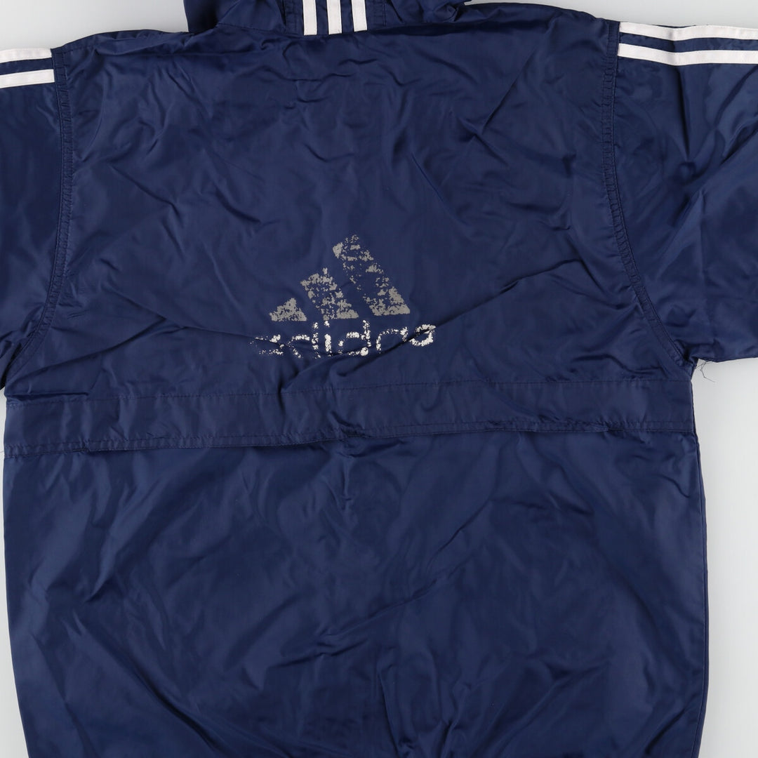 90'S Adidas Back Logo Nylon Hoodie Men's M Vintage / eaa407545