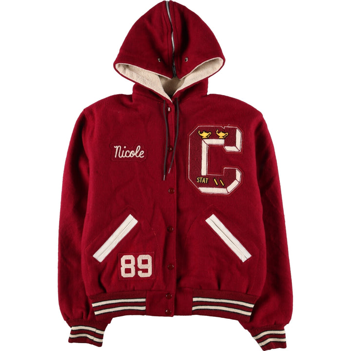 80'S NELSON'S Wool Stadium Jacket Award Jacket Varsity Jacket Women's XL Vintage /eaa407573