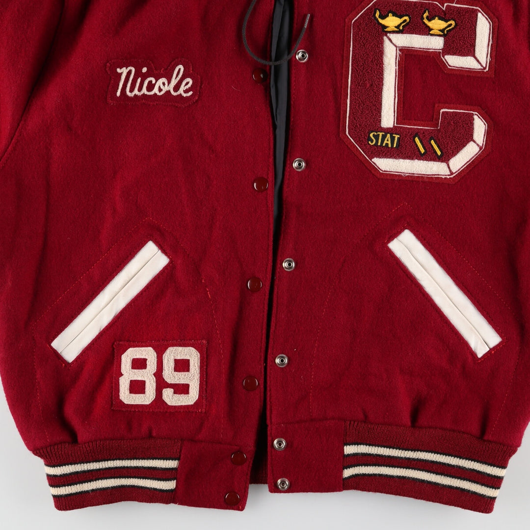 80'S NELSON'S Wool Stadium Jacket Award Jacket Varsity Jacket Women's XL Vintage /eaa407573