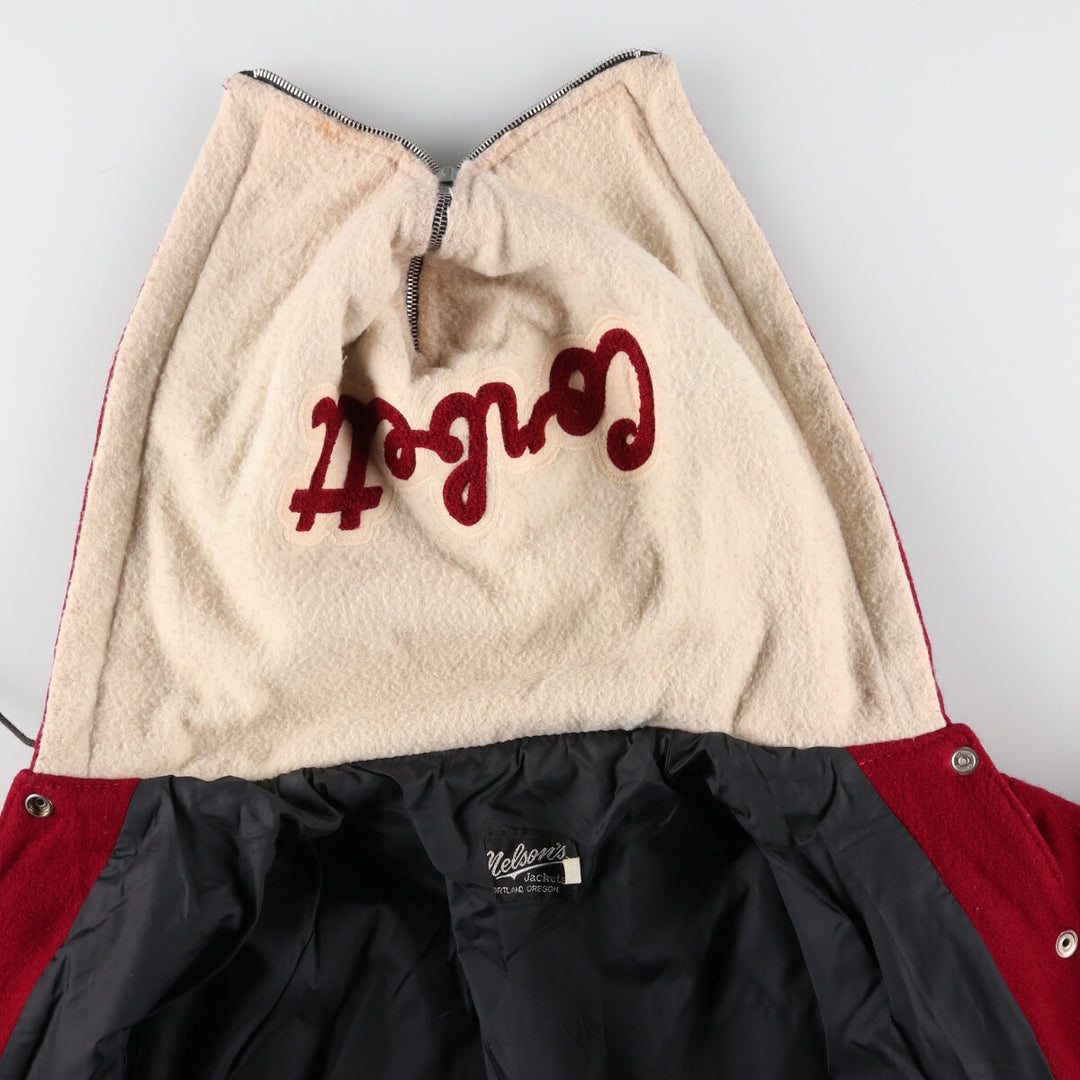 80'S NELSON'S Wool Stadium Jacket Award Jacket Varsity Jacket Women's XL Vintage /eaa407573