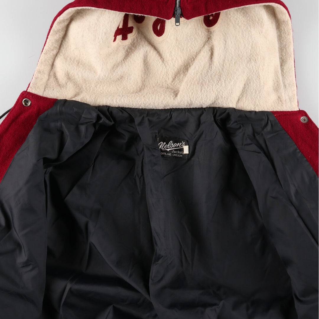 80'S NELSON'S Wool Stadium Jacket Award Jacket Varsity Jacket Women's XL Vintage /eaa407573