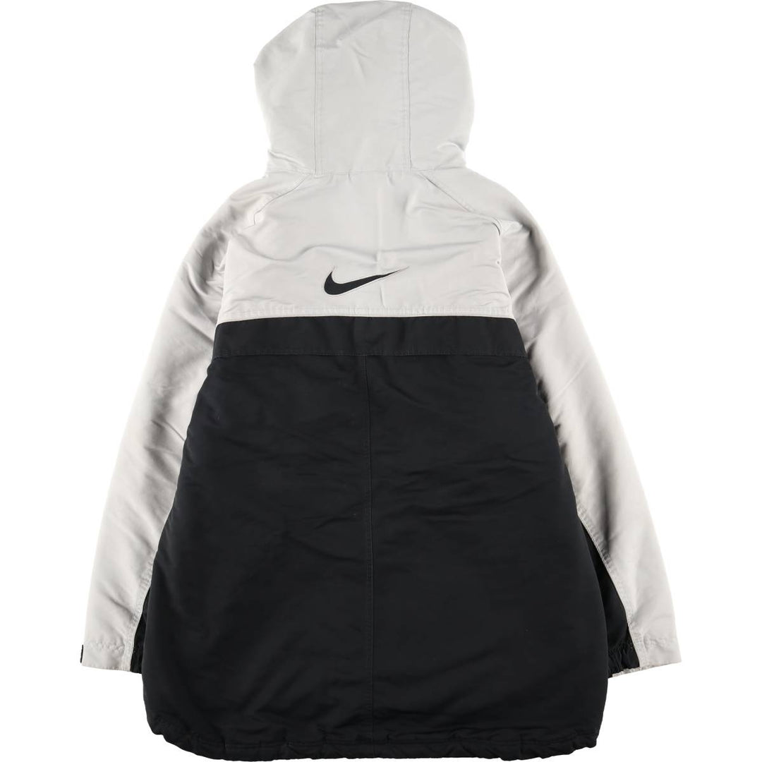 2000'S Nike Back Logo Padded Hoodie Puffer Jacket Men's Size L unclear black type Vintage Second Hand
