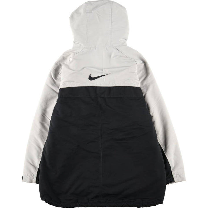 2000'S Nike Back Logo Padded Hoodie Puffer Jacket Men's Size L unclear black type Vintage Second Hand