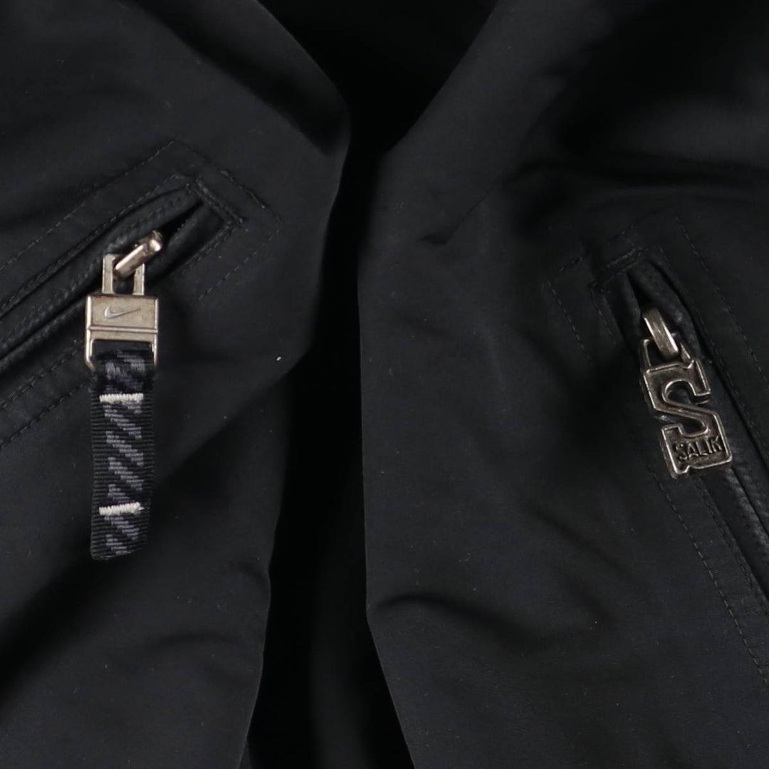 2000'S Nike Back Logo Padded Hoodie Puffer Jacket Men's Size L unclear black type Vintage Second Hand