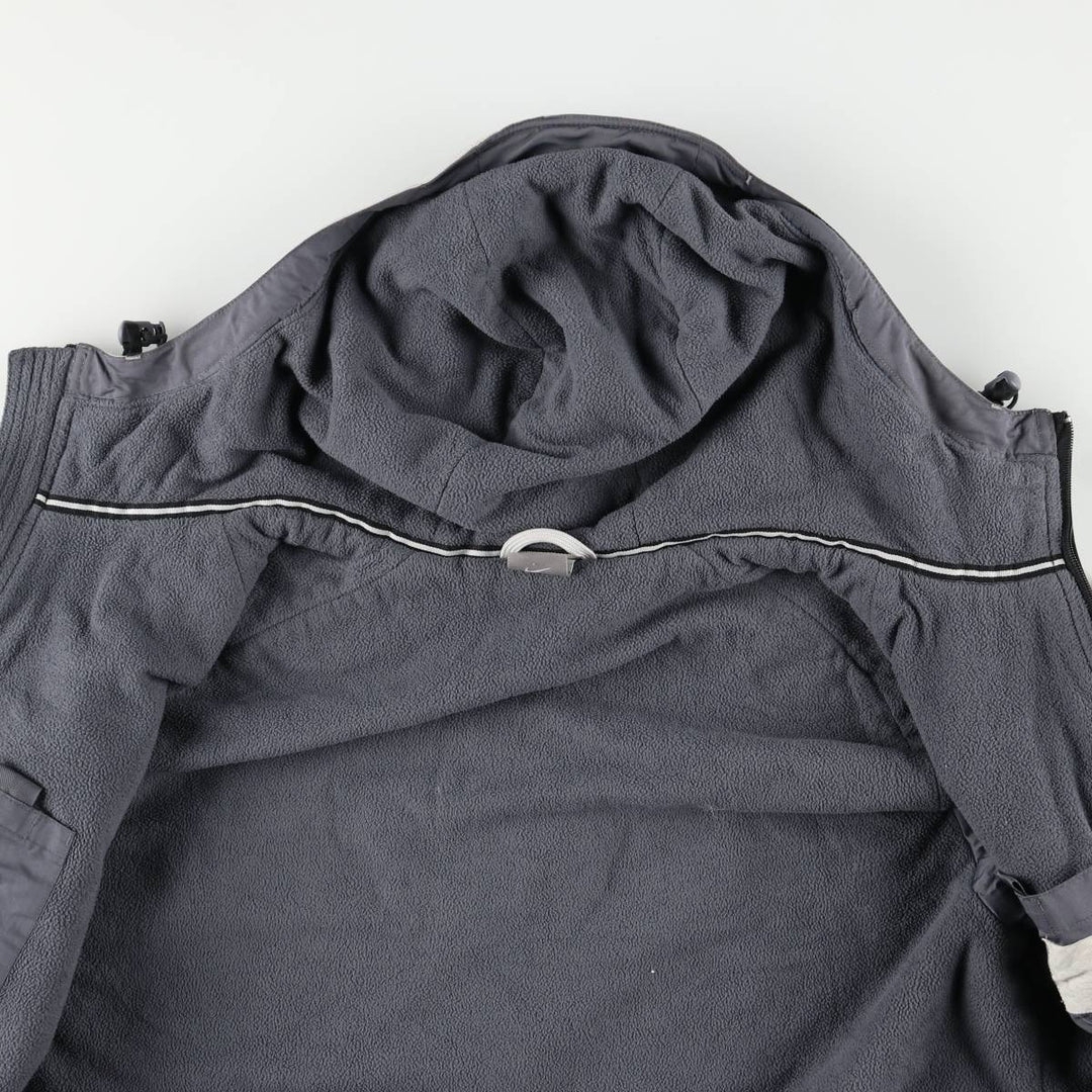 2000'S Nike Back Logo Padded Hoodie Puffer Jacket Men's Size L unclear black type Vintage Second Hand