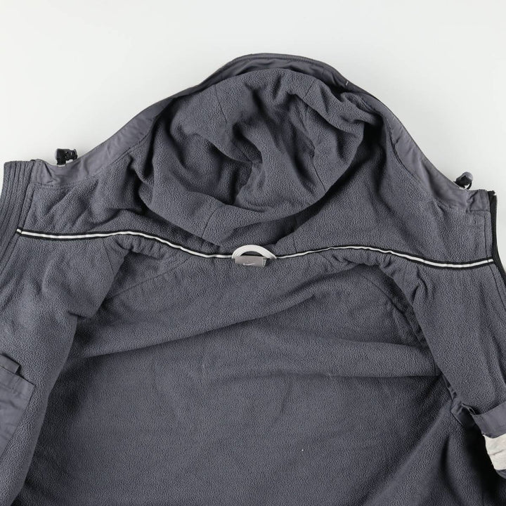 2000'S Nike Back Logo Padded Hoodie Puffer Jacket Men's Size L unclear black type Vintage Second Hand