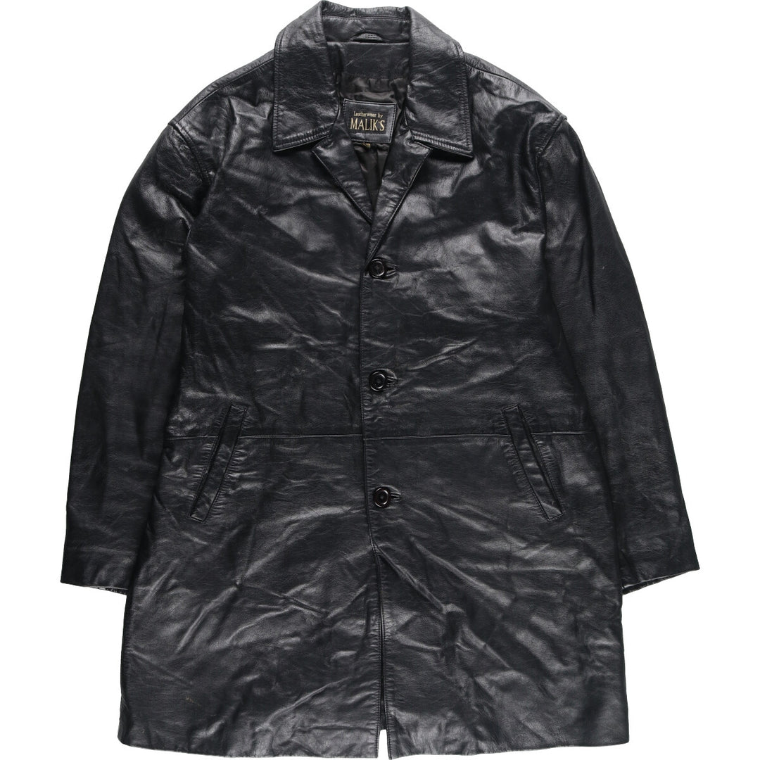 MALIK'S Leather Car Coat Men's XXL /eaa407718