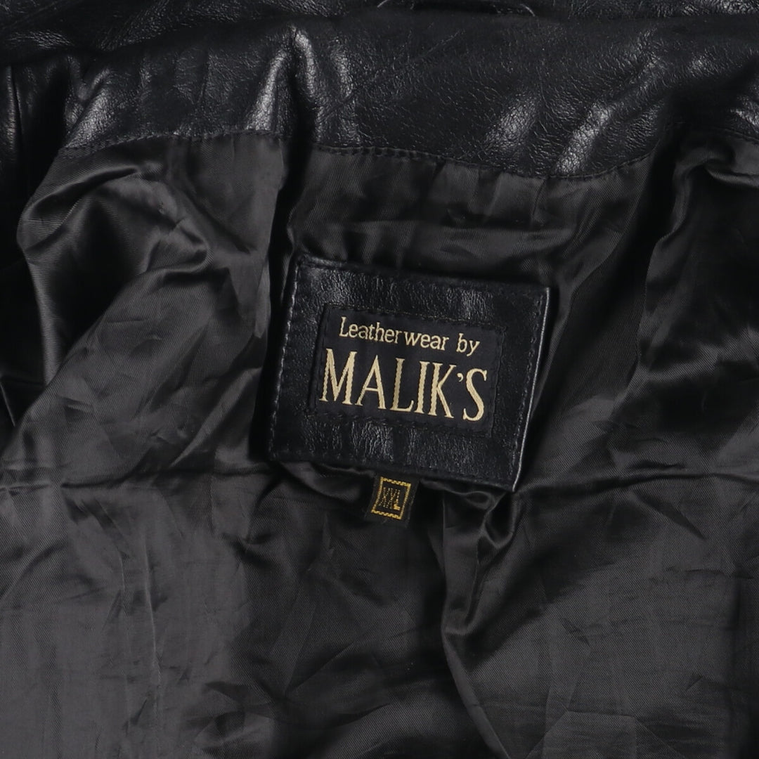 MALIK'S Leather Car Coat Men's XXL /eaa407718