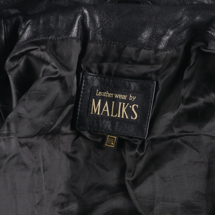 MALIK'S Leather Car Coat Men's XXL /eaa407718