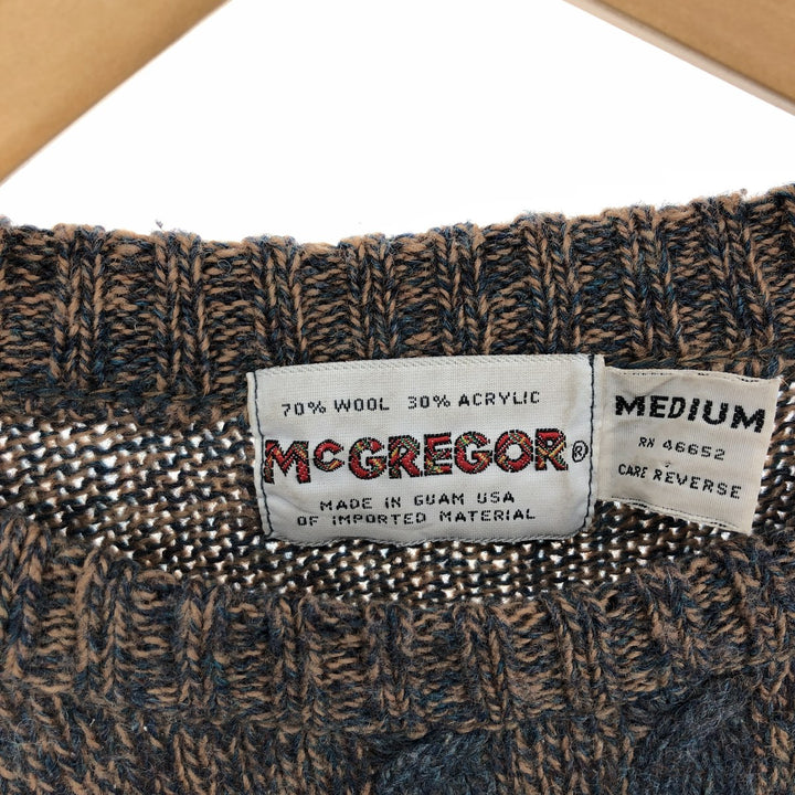 McGREGOR All-over print wool knit sweater for men, size M /eaa407945