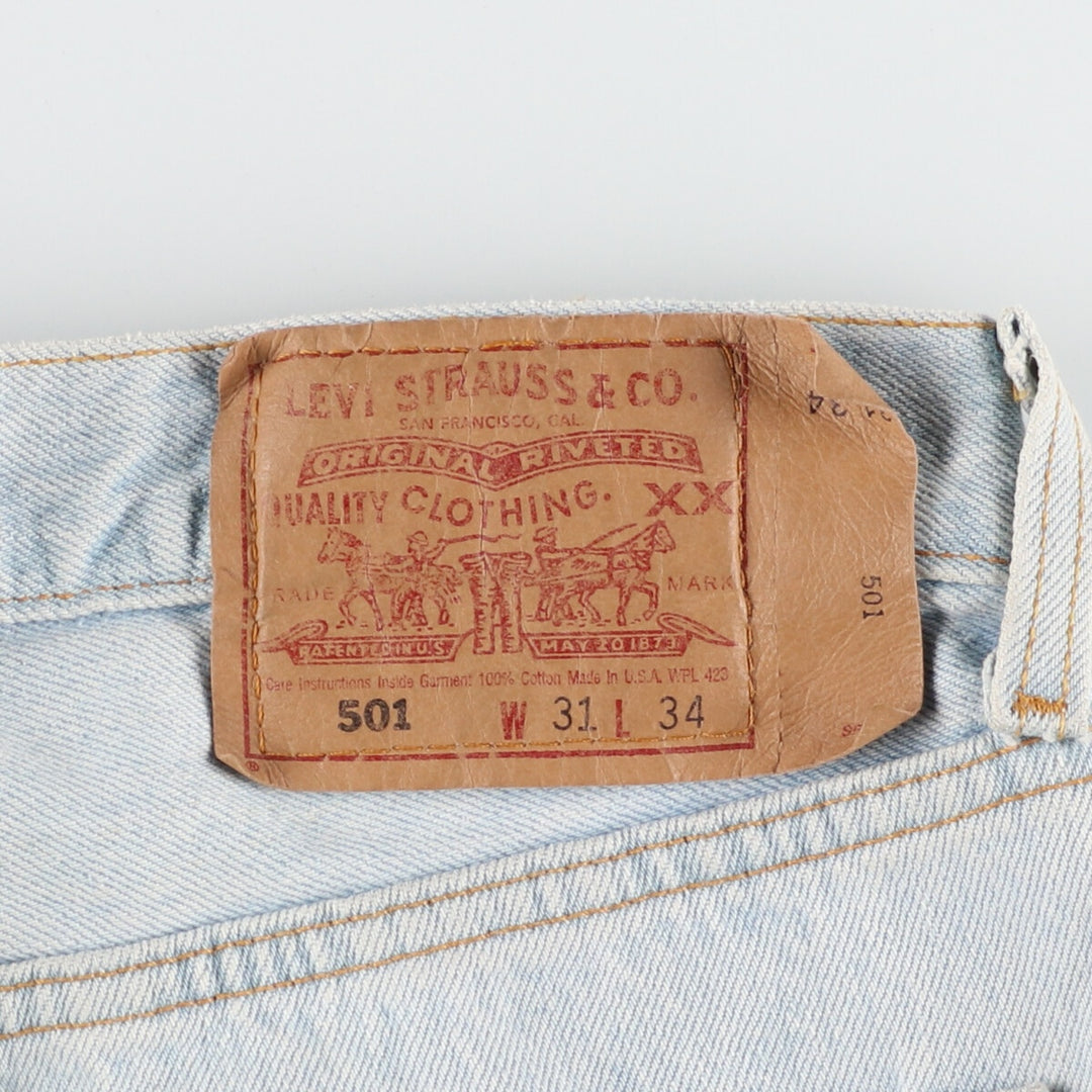 90'S Levi's 501 Straight Denim Pants Made in USA Men's W31 Vintage /eaa407984