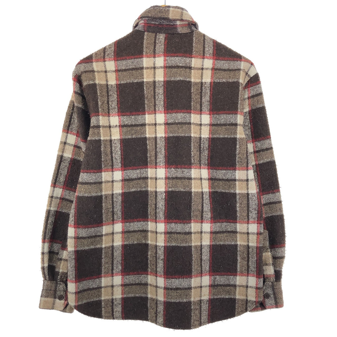 70's CPO Check Pattern Wool CPO Shirt Men's M Vintage /eaa408079