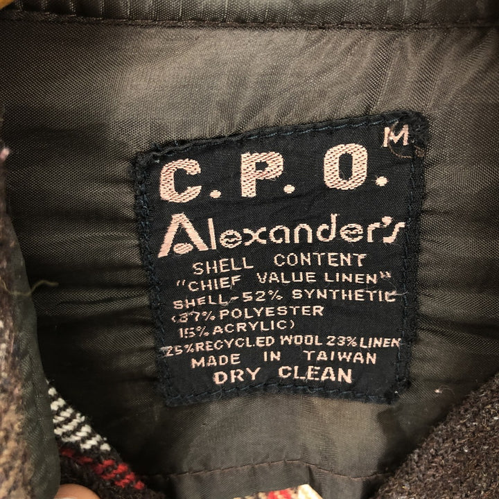 70's CPO Check Pattern Wool CPO Shirt Men's M Vintage /eaa408079