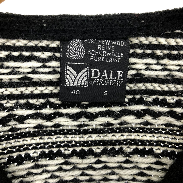 DALE of NORWAY All-over Nordic Pattern Wool Tyrolean Cardigan Made in Norway Women's S /eaa408119