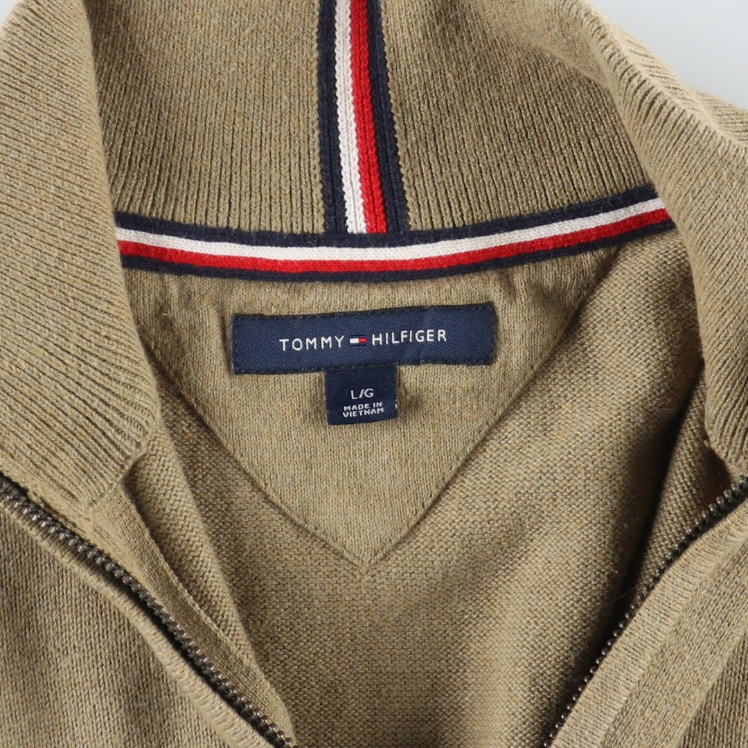 Tommy Hilfiger Cotton Knit Half Zip Sweater Men's L /eaa408147