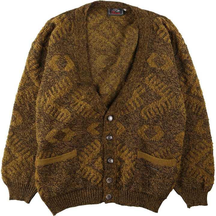 Tirena All-over Print Wool Knit Cardigan Men's M /eaa408148