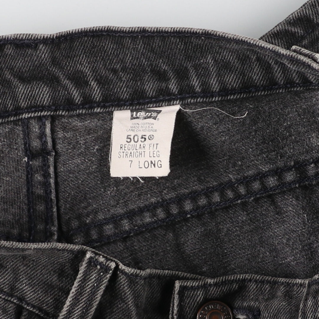 90'S Levi's 505 Black Denim Tapered Denim Pants Made in USA Women's L (w27) Vintage /eaa408204