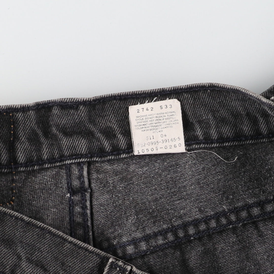 90'S Levi's 505 Black Denim Tapered Denim Pants Made in USA Women's L (w27) Vintage /eaa408204