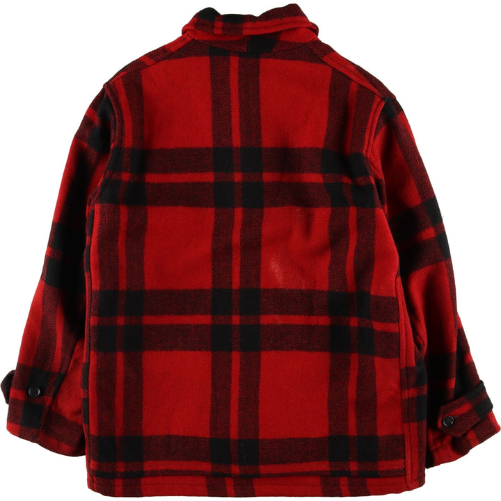 60'S UNKNOWN Check Pattern Wool Jacket Men's L Vintage /eaa408267