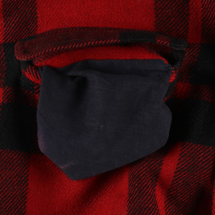 60'S UNKNOWN Check Pattern Wool Jacket Men's L Vintage /eaa408267