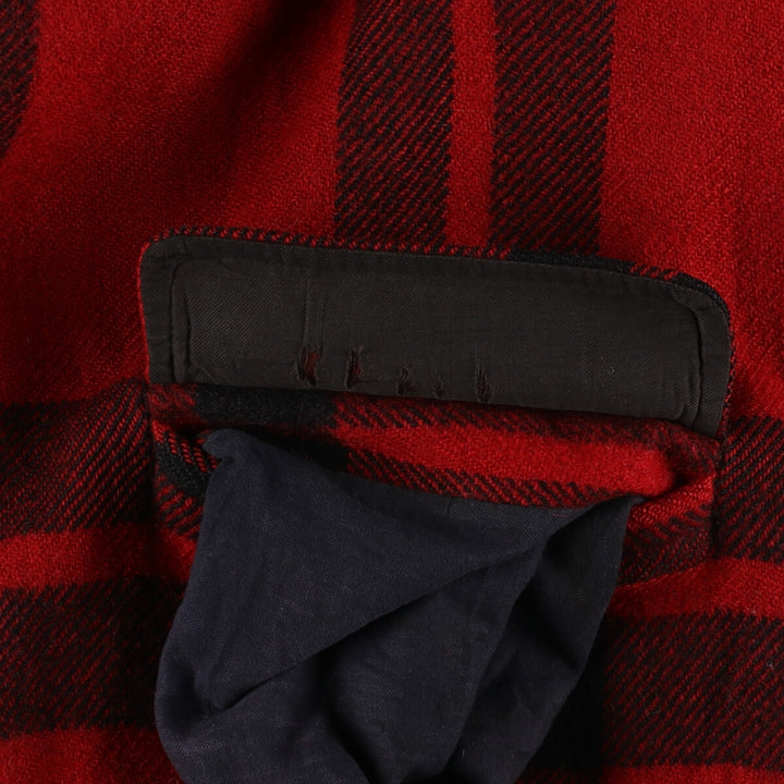 60'S UNKNOWN Check Pattern Wool Jacket Men's L Vintage /eaa408267