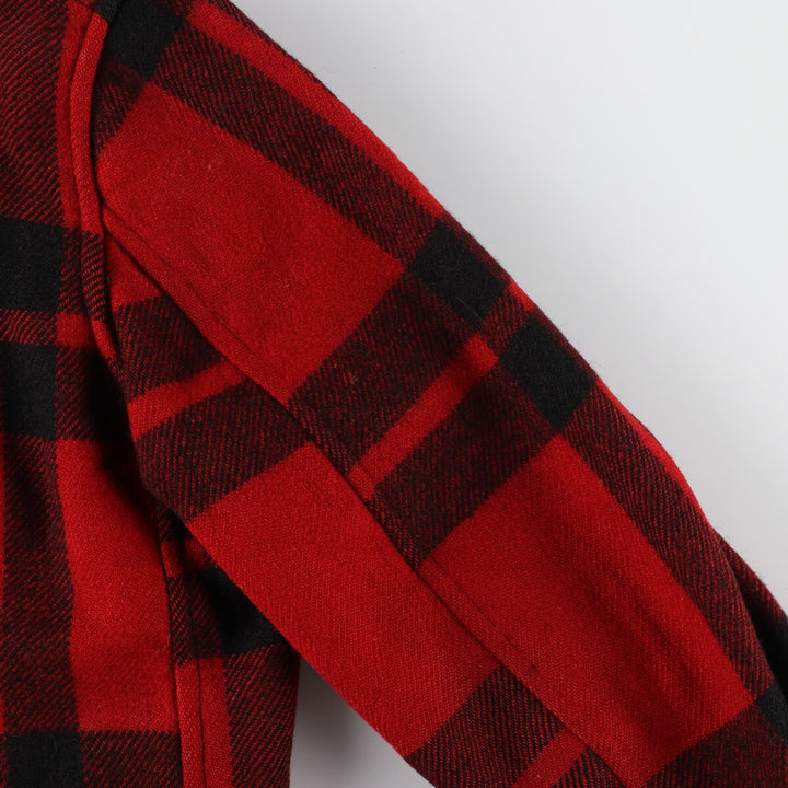 60'S UNKNOWN Check Pattern Wool Jacket Men's L Vintage /eaa408267