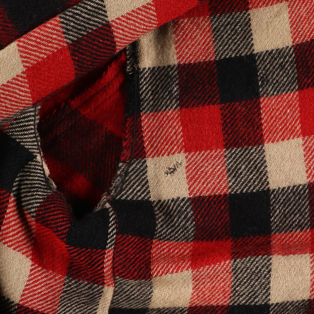 60'S UNKNOWN Check Pattern Wool Jacket Men's L Vintage /eaa408267