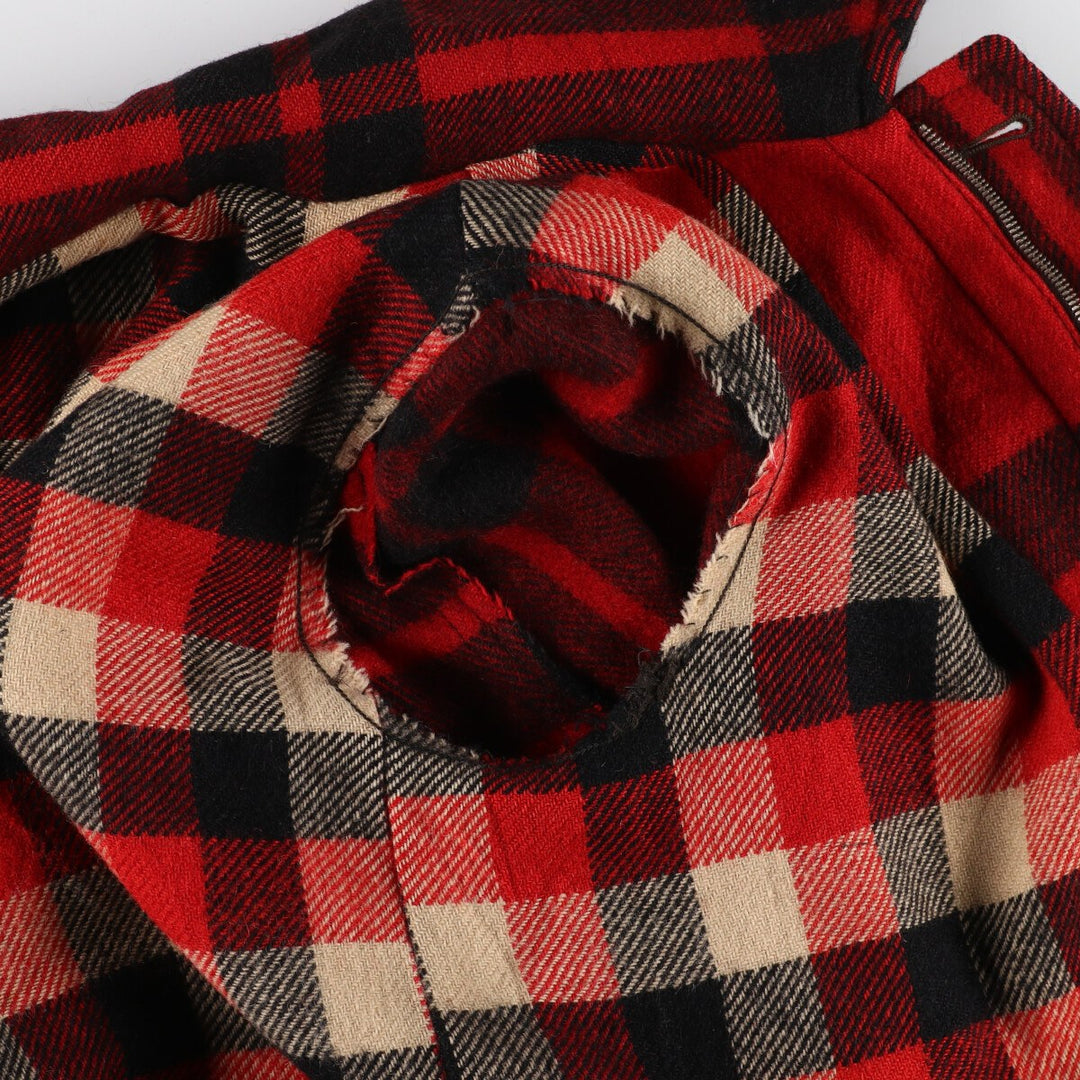 60'S UNKNOWN Check Pattern Wool Jacket Men's L Vintage /eaa408267