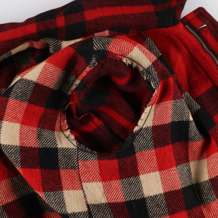 60'S UNKNOWN Check Pattern Wool Jacket Men's L Vintage /eaa408267