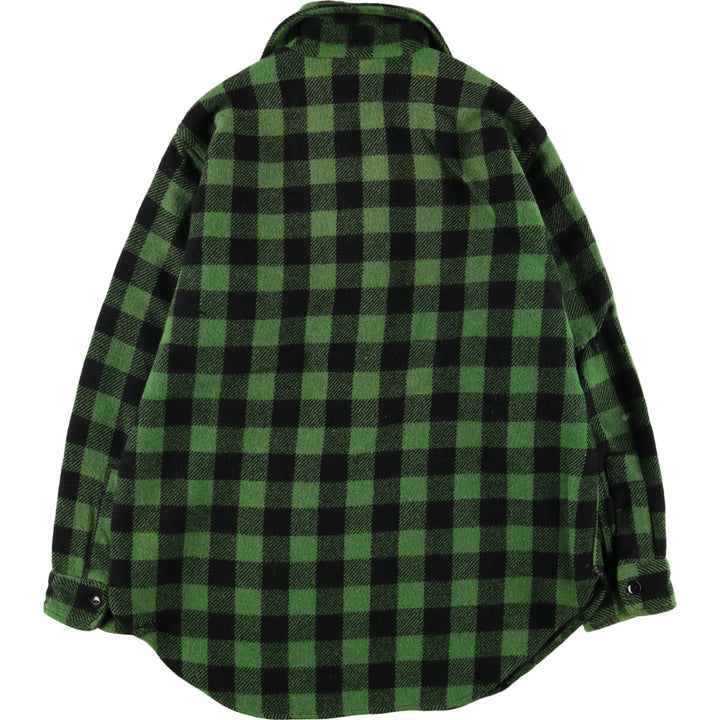 1940'S ~ JCPenney Buffalo Check Half Zip Wool Shirt Men's S Vintage / eaa408269