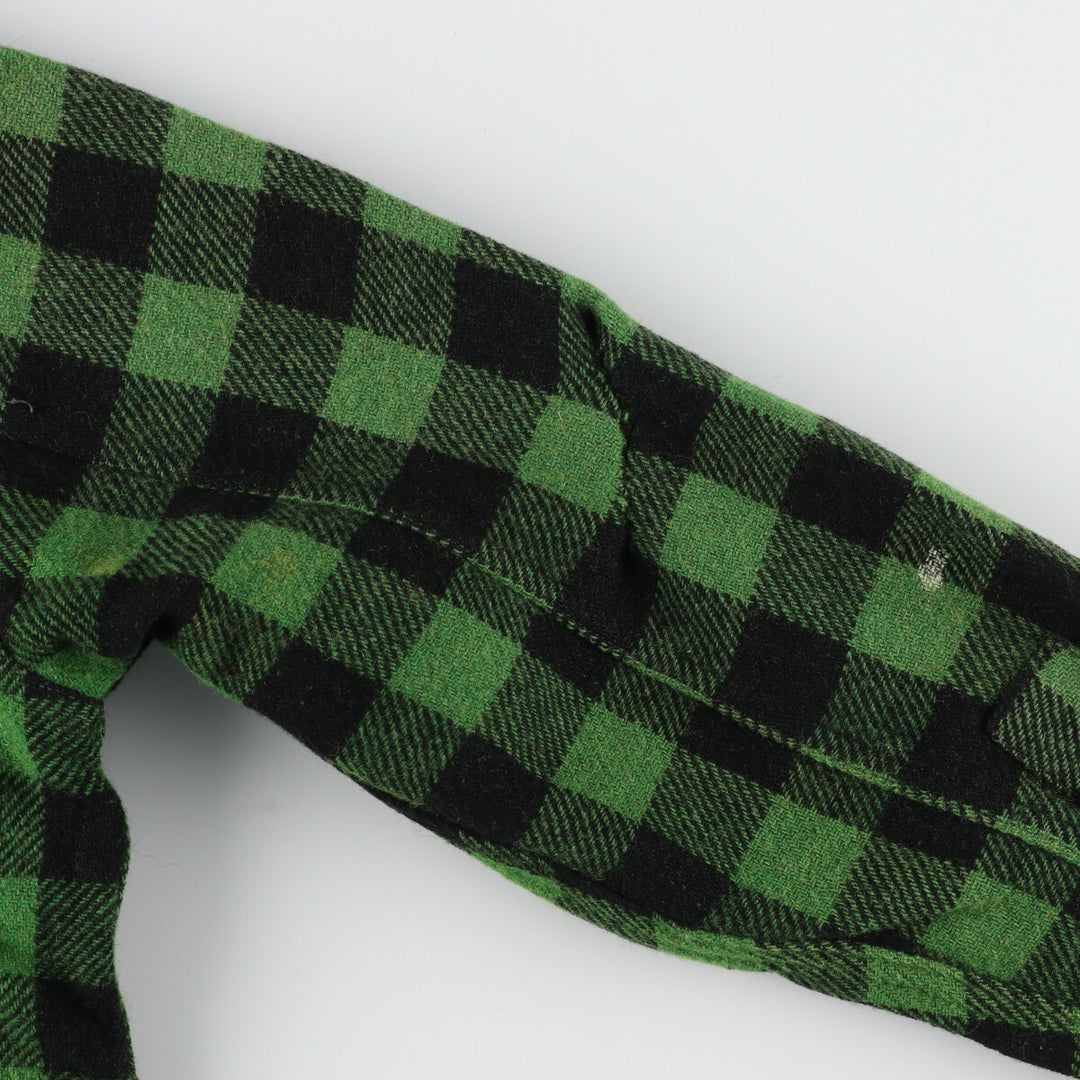 1940'S ~ JCPenney Buffalo Check Half Zip Wool Shirt Men's S Vintage / eaa408269