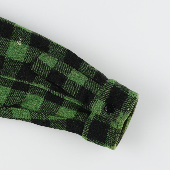 1940'S ~ JCPenney Buffalo Check Half Zip Wool Shirt Men's S Vintage / eaa408269