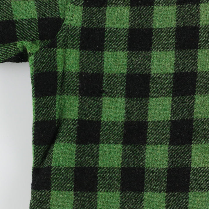 1940'S ~ JCPenney Buffalo Check Half Zip Wool Shirt Men's S Vintage / eaa408269